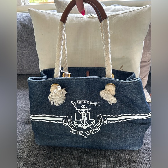 Lauren Ralph Lauren Handbags - Lauren Ralph Lauren denim Tote bg